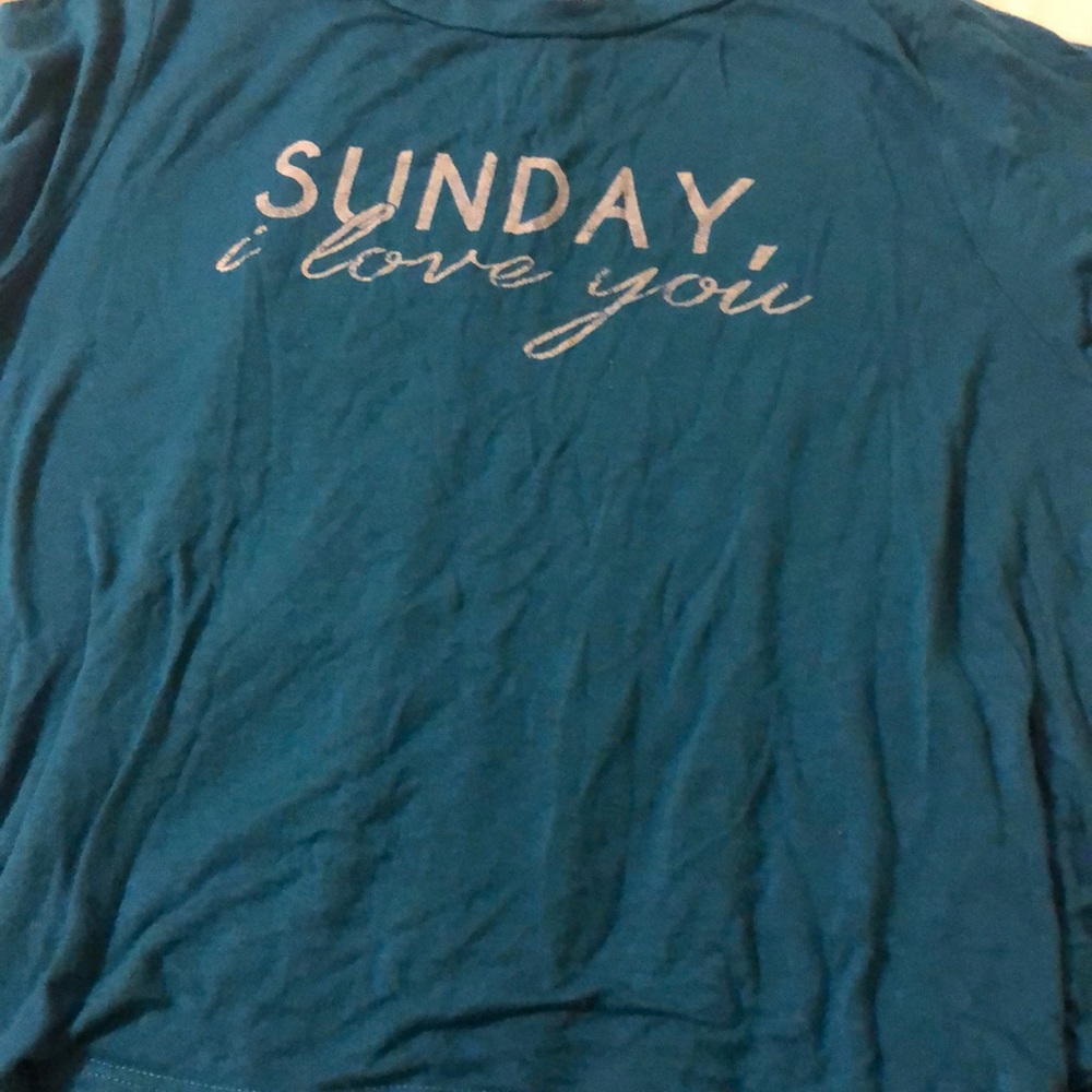 Teal shirt